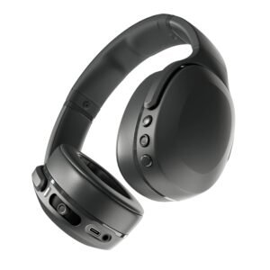 Skullcandy Crusher Evo Wireless Over-Ear Bluetooth Headphones with Microphone, 40 Hour Battery, Personal Sound, Extra Bass Tech, Bonus USB-C Cable – Black